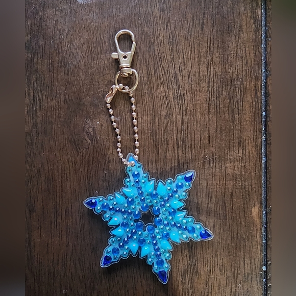 Blue Snowflake Keychain Accessory - Picture 1 of 1